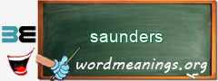 WordMeaning blackboard for saunders
